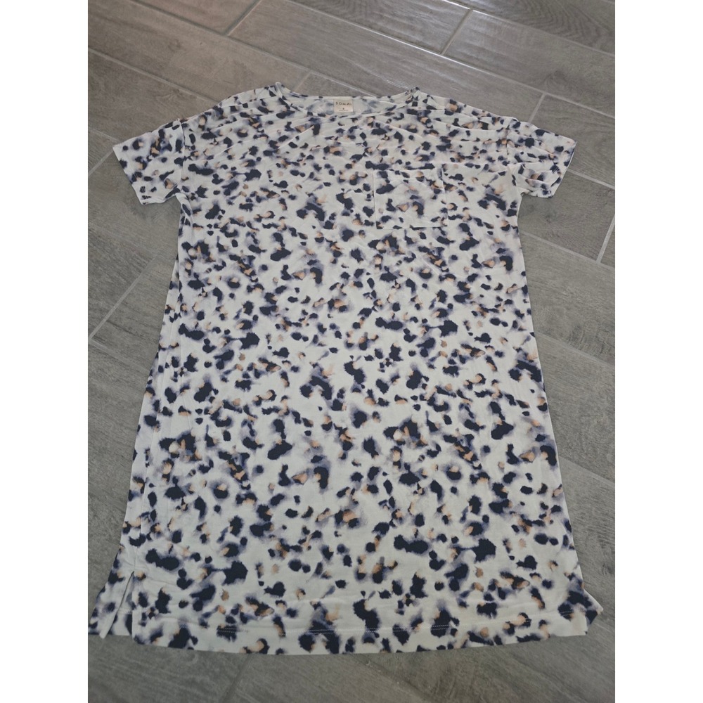 Soma Cool Nights Short Sleeve Sleep Shirt Lounge Animal Print Size Small/Medium